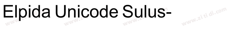 Elpida Unicode Sulus字体转换